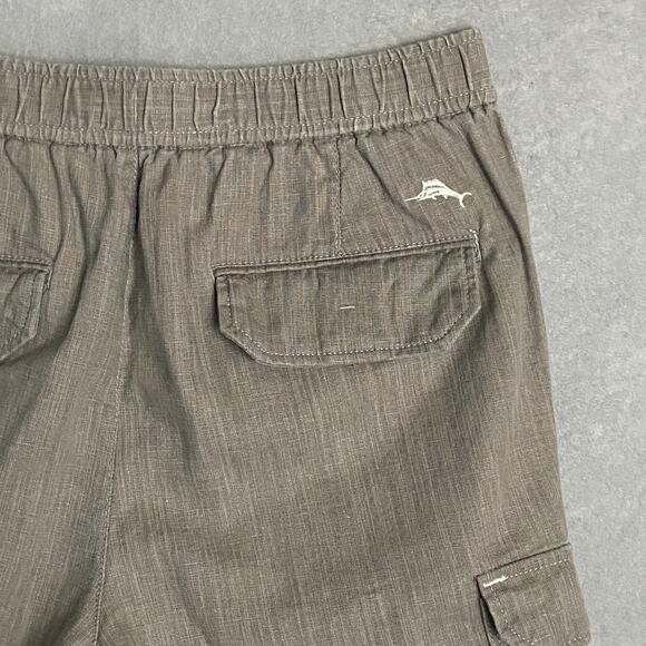 Tommy Bahama Men's Small x 9 "Linen the Dream" Cargo Shorts Linen Blend Grey NEW - Picture 6 of 11